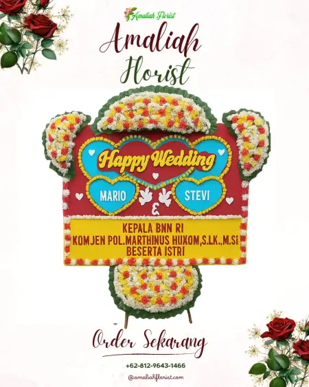 Papan Bunga Pernikahan Canden